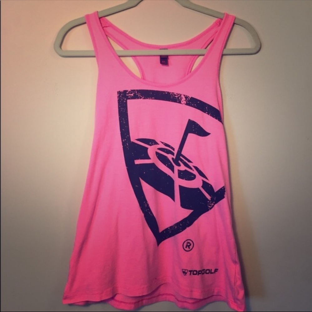 Topgolf pink marketing tank top